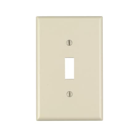 Leviton Leviton Light Almond 1 gang Thermoset Plastic Toggle Wall Plate 1 pk 80501-00T